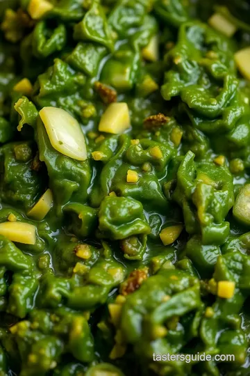 Ghee Saag: Creamy Spinach Delight presentation