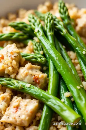 Asparagus and Turkey Quinoa Bowl presentation