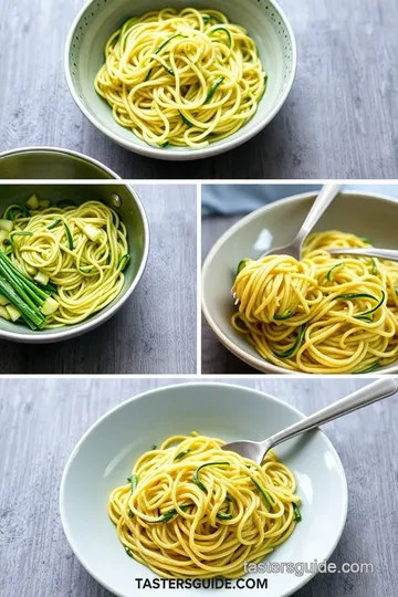 Garlic-Infused Sautéed Zucchini Noodles steps