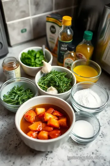 Savory Smoked Chicken Thighs with Garlic Herb Marinade ingredients