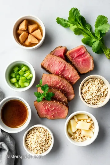 Seared Ahi Tuna ingredients