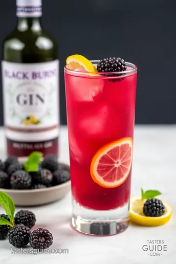 Blackberry Gin Cocktail presentation