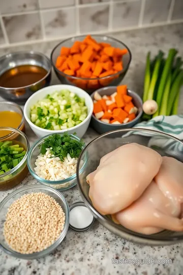 Hearty Chicken Soup with Grains ingredients