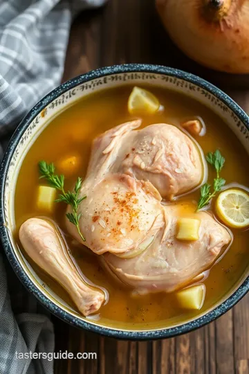 Rich and Flavorful Chicken Stock Recipe presentation