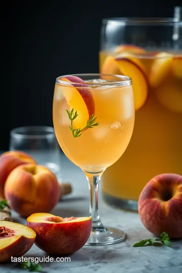 Simple & Delicious Peach Sangria Recipe presentation