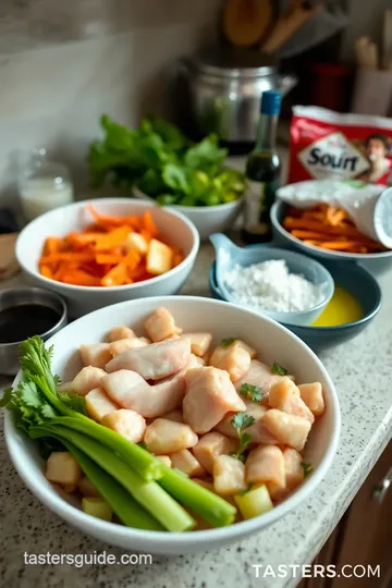 Asian Seasoned Stir-Fried Chicken with Vegetables ingredients