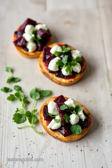 Steamed Beet Bruschetta with Goat Cheese steps