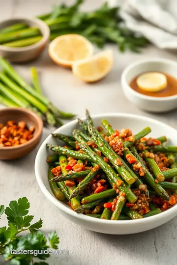 Stir Fry Asparagus with Szechuan Spice presentation