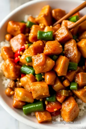 Authentic Chicken Kung Pao presentation