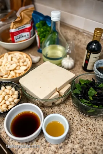 Black Garlic Tofu Stir-Fry ingredients