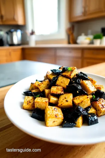 Black Garlic Tofu Stir-Fry steps