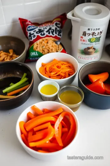 Quick Stir-Fried Maruchan Noodles with Veggies ingredients