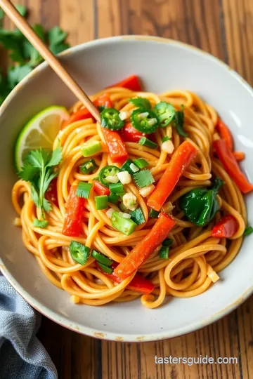 Quick Stir-Fried Maruchan Noodles with Veggies presentation