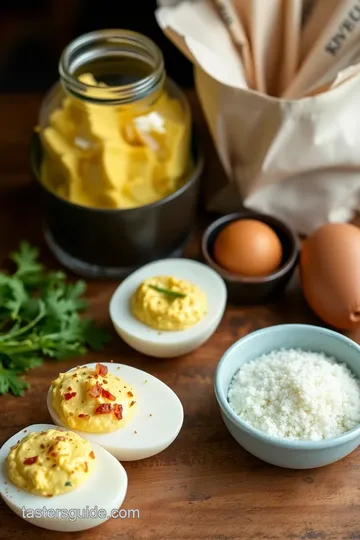 Stove Top Bacon Deviled Eggs Delightfully Creamy ingredients