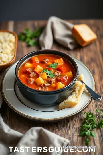 Stovetop Peruvian Minestrone Soup Delight presentation