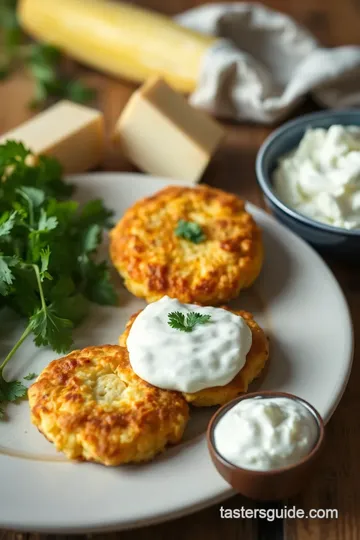 Crispy Corn Fritters with Cilantro Cream ingredients