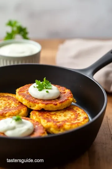 Crispy Corn Fritters with Cilantro Cream steps