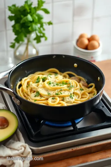 Stovetop Linguine Creamy Avocado Delight steps