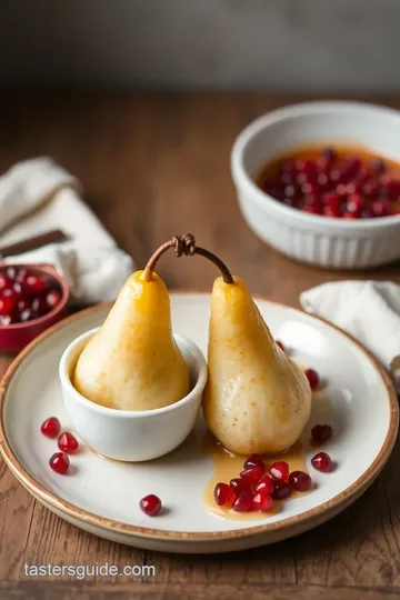 Stovetop Poached Pears with Pomegranate Seeds steps