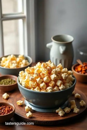 Ultimate Stovetop Popcorn with 7 Flavorful Seasonings presentation