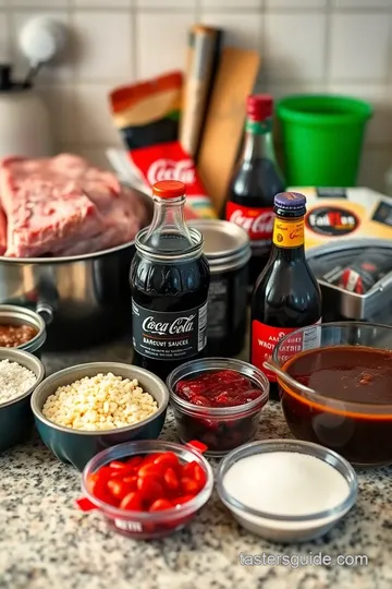 Sweet and Savory Crock Pot Ribs with Coke ingredients