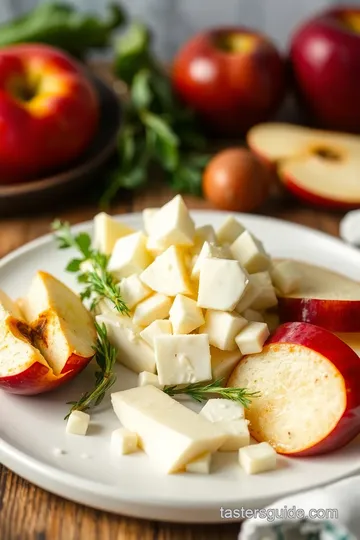 Delicious Tossed Apple Salad with Cheddar ingredients