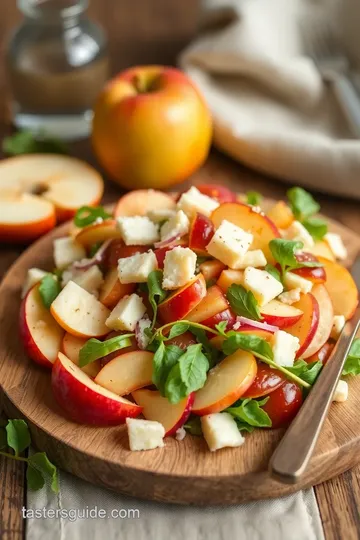 Delicious Tossed Apple Salad with Cheddar presentation