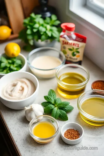 Minty Tahini Sauce for Falafel ingredients