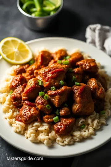 Zesty Adobo Chicken Bowl presentation