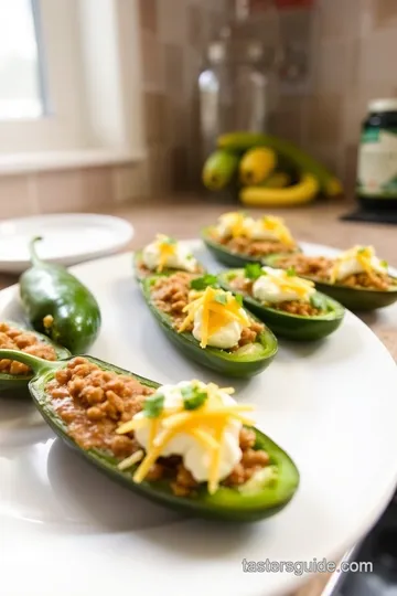 Zesty Tamed Jalapeño Peppers Stuffed with Cream Cheese steps