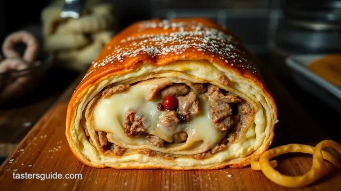 Philly Cheesesteak Stromboli Delight